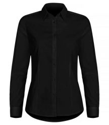 Clique Stretch Shirt L/S Women koszula damska z długim rękawem elastyczna. Czarne koszule damskie CLIQUE, l, bez wzorów, z bawełny, bez kołnierzyka, bez ramiączek. Za 202.96 zł.