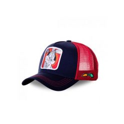 Czapka z daszkiem Capslab Looney Tunes Bugs Bunny Trucker CL/LOO/1/BUN5. Czerwone czapki damskie CapsLab, bez wzorów. Za 129.99 zł.