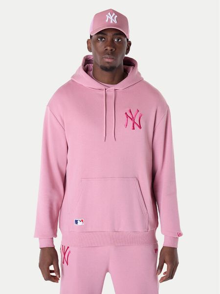 New Era Bluza New York Yankees MLB League 60596174 Różowy Regular Fit. Czerwone bluzy męskie New Era, m, bez wzorów, z bawełny, bez ramiączek, bez kaptura. Za 189.99 zł.