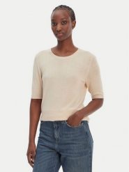 BOSS Sweter C_Fiaffu 50557077 Beżowy Regular Fit. Brązowe swetry nierozpinane damskie Boss, xl, bez wzorów, z syntetyku, bez kołnierzyka, bez ramiączek. Za 449.99 zł.