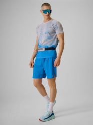 4F Spodenki do biegania szybkoschnące męskie - niebieskie S. Niebieskie szorty męskie 4F, bez wzorów, z materiału. Za 169.99 zł.