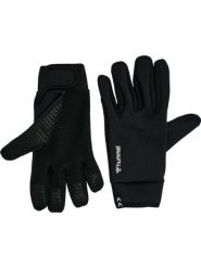 Rękawiczki sportowe dla dorosłych Hummel Warm Player Glove. Czarne rękawiczki męskie Hummel, bez wzorów, z jersey. Za 99.00 zł.