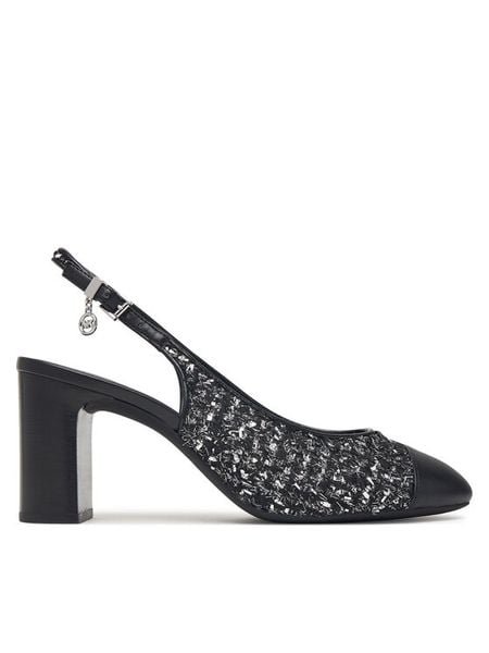 MICHAEL Michael Kors Botki Piper Flex Sling Pump 40F6PIMP1D Czarny. Czarne botki damskie MICHAEL Michael Kors, bez wzorów, z materiału, bez obcasa, na słupku, bez zapięcia. Za 719.99 zł.