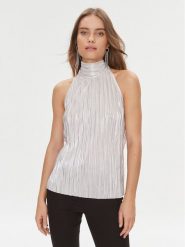 Bruuns Bazaar Bluzka BBW3706 Srebrny Regular Fit. Szare bluzki damskie Bruuns Bazaar, bez wzorów, z syntetyku, bez kołnierzyka, bez ramiączek. Za 209.99 zł.