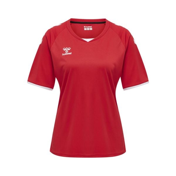 Koszulka damska Hummel hmlhmlCORE volley. Czerwone bluzki damskie Hummel, xl, bez wzorów, sportowe, bez kołnierzyka, bez ramiączek. Za 144.00 zł.