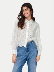 ONLY Koszula Valais 15269568 Biały Loose Fit. Białe koszule damskie ONLY, m, bez wzorów, z bawełny, bez kołnierzyka, bez ramiączek. Za 169.99 zł.
