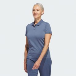 Koszulka Ultimate365 Tour Primeknit Polo. Niebieskie bluzki damskie Adidas, s, bez wzorów, z materiału, sportowe, bez kołnierzyka, bez ramiączek. Za 349.00 zł.