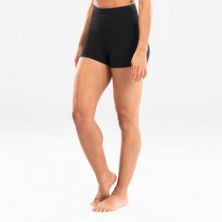 Spodenki do tańca nowoczesnego damskie Starever wysoki stan. Czarne szorty damskie STAREVER, bez wzorów, z elastanu, sportowe, z podwyższonym stanem. Za 54.99 zł.