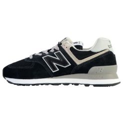 Buty na co dzień męskie NEW BALANCE 574 skóra. Czarne buty sportowe męskie New Balance, bez wzorów, z materiału, bez zapięcia, trekkingowe, New Balance 574. Za 429.00 zł.
