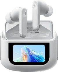 Słuchawki Blackview AirBuds 12 TWS BT 5.4 LCD Biały (36087). Białe słuchawki bezprzewodowe Blackview. Za 92.64 zł.
