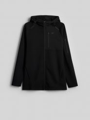 4F Bluza regular z kapturem męska - czarna L. Czarne bluzy męskie 4F, l, bez wzorów, z kapturem. Za 199.99 zł.