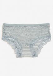 Jasnoniebieskie Koronkowe Majtki Figi z Bawełny Kathrin. Niebieskie majtki damskie Renee, z bawełny. Za 3.99 zł.