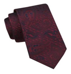 Elegancki Krawat Męski - Alties - Ciemna Czerwień, Wzór Orientalny. Czerwone krawaty i muchy Alties, bez wzorów, z tkaniny, eleganckie. Za 49.00 zł.