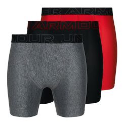 Bokserki termoaktywne Under Armour Performance Tech 6 in 3-Pack Boxerjock. Czarne bokserki męskie Under Armour, bez wzorów. Za 167.99 zł.