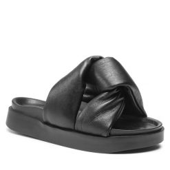 Klapki Inuikii. Czarne klapki damskie Inuikii, bez wzorów, bez obcasa, bez zapięcia. Za 629.99 zł.