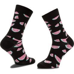 Skarpety Wysokie Damskie HAPPY SOCKS - WAT01-9000 Czarny. Czarne skarpetki damskie Happy Socks, bez wzorów, z bawełny. Za 34.90 zł.