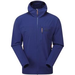 Kurtka softshell męska Echo Hooded. Niebieskie kurtki sportowe męskie MOUNTAIN EQUIPMENT, m, bez wzorów, z materiału, bez kaptura. Za 680.80 zł.