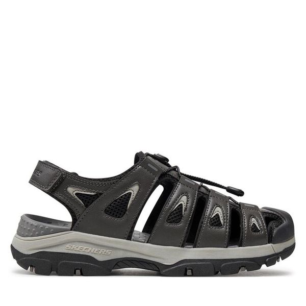 Sandały Skechers. Szare sandały męskie Skechers, bez wzorów, bez zapięcia. Za 319.99 zł.