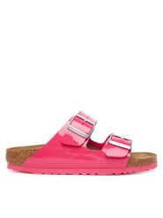 Birkenstock Klapki Arizona 1030798 Różowy. Czerwone klapki damskie Birkenstock, bez wzorów, ze skóry, bez obcasa, bez zapięcia. Za 359.99 zł.