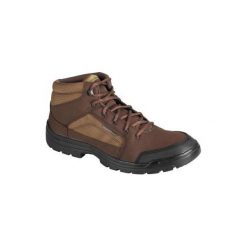 Buty Myśliwskie Męskie Light 100. Brązowe buty sportowe męskie SOLOGNAC, bez wzorów, z gumy, bez zapięcia. Za 79.99 zł.