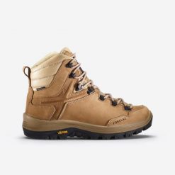 Second Life - Buty trekkingowe damskie MT500 Vibram skóra... - Stan Dobry. Brązowe obuwie trekkingowe damskie FORCLAZ, z kauczuku, przed kolano, bez zapięcia. Za 389.00 zł.