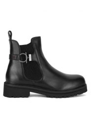 U.S. Polo Assn. Botki HELENA001W/DLE1 Czarny. Czarne botki damskie U.S. Polo Assn., bez wzorów, ze skóry, bez obcasa, na płaskiej podeszwie, bez zapięcia. Za 379.99 zł.