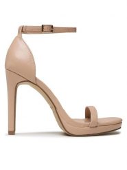 DeeZee Sandały LS5133-10 Beżowy. Brązowe sandały damskie DeeZee, bez wzorów, ze skóry, bez obcasa, na szpilce, bez zapięcia. Za 169.99 zł.