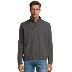 Męska Kurtka Radian Soft Shell. Brązowe kurtki męskie SOL'S, l, bez wzorów, z puchu, sportowe, bez kaptura. Za 182.99 zł.