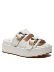 Pinko Klapki Flores 01 SD0057 P001 Écru. Klapki damskie Pinko, bez wzorów, ze skóry, bez obcasa, bez zapięcia. Za 1,189.00 zł.