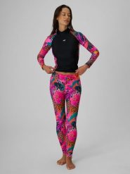 4F Legginsy do pływania i sportów wodnych z filtrem UPF50+ damskie - multikolor XS. Brązowe legginsy damskie 4F, bez wzorów, z materiału. Za 129.99 zł.