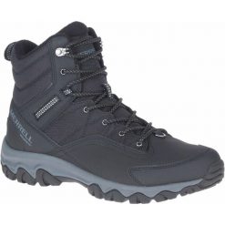 Buty Trekkingowe Męskie Merrell Thermo Akita Mid Waterproof. Czarne buty zimowe męskie Merrell, bez wzorów, bez obcasa, bez zapięcia. W wyprzedaży za 589.99 zł.