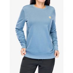 Bluza bez kaptura damska Carhartt French Terry Crewneck Sweatshirt. Czarne bluzy damskie Carhartt, s, bez wzorów, casualowe, bez ramiączek, bez kaptura. Za 235.99 zł.
