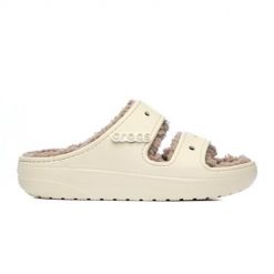 Klapki damskie Crocs Classic Cozzzy Sandal. Klapki damskie Crocs, bez wzorów, z materiału, bez obcasa, bez zapięcia. Za 179.00 zł.