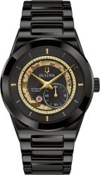 Zegarek Bulova Zegarek męski Bulova 98A291 czarny. Czarne zegarki męskie Bulova, bez wzorów. Za 2,861.00 zł.