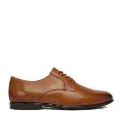 Półbuty Lasocki. Brązowe półbuty męskie Lasocki, bez wzorów, bez obcasa, bez zapięcia. Za 199.99 zł.