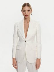 Dolce&Gabbana Marynarka F29UCT FJTBV Biały Regular Fit. Białe marynarki i żakiety damskie Dolce&Gabbana, bez wzorów, z bawełny, bez kołnierzyka, bez ramiączek. Za 11,849.00 zł.
