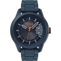 Hugo Boss - Zegarek 1550049. Niebieskie zegarki męskie Hugo Boss, bez wzorów, z materiału, szklane. W wyprzedaży za 599.90 zł.