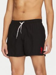 U.S. Polo Assn. Szorty kąpielowe MUP0769 Czarny Regular Fit. Czarne kąpielówki męskie U.S. Polo Assn., bez wzorów, z syntetyku. Za 129.99 zł.