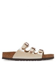 Birkenstock Klapki Florida 1029818 Écru. Klapki damskie Birkenstock, bez wzorów, ze skóry, bez obcasa, bez zapięcia. Za 309.99 zł.