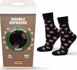Soxo Damskie Skarpetki długie kawa espresso 3540. Brązowe skarpetki damskie Soxo, bez wzorów. Za 34.99 zł.