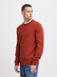 Blend Sweter 20716086 Pomarańczowy Regular Fit. Brązowe swetry męskie Blend, m, bez wzorów, z syntetyku, bez kołnierzyka, bez ramiączek. Za 69.99 zł.
