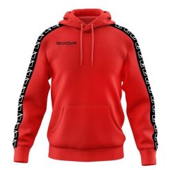 Bluza pasek z kapturem Givova Tarry. Czerwone bluzy damskie Givova, m, bez wzorów, z bawełny, sportowe, bez ramiączek, z kapturem. Za 187.50 zł.