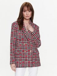 Pinko Marynarka 100642 A0N2 Czerwony Regular Fit. Czerwone marynarki i żakiety damskie Pinko, bez wzorów, z bawełny, bez kołnierzyka, bez ramiączek. Za 1,749.00 zł.
