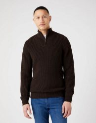 WRANGLER HALF ZIP KNIT MĘSKI SWETER ROZPINANY DELICIOSO BROWN W8D0PJH38 112321332. Brązowe swetry męskie Wrangler, m, bez wzorów, bez kołnierzyka, bez ramiączek. W wyprzedaży za 104.99 zł.