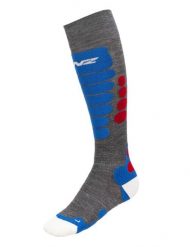Skarpety narciarskie LENZ SKIING 3.0. Czerwone skarpetki damskie LENZ, bez wzorów, z materiału. Za 89.00 zł.