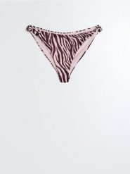 Brazylijski dół od bikini ze skręcanym węzłem w panterkę - wielobarwny. Stroje kąpielowe damskie Sinsay, l, bez wzorów. Za 19.99 zł.