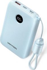 Vention 10000mAh 2 x USB-C 1x USB-A z wyświetlaczem 22.5W niebieski. Niebieskie powerbanki . Za 109.90 zł.