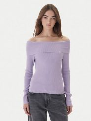 Kontatto Sweter 3M0813C Fioletowy Regular Fit. Fioletowe swetry nierozpinane damskie Kontatto, m, bez wzorów, z syntetyku, bez kołnierzyka, bez ramiączek. Za 269.99 zł.