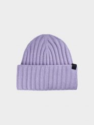 4F Czapka zimowa damska - fioletowa S. Fioletowe czapki damskie 4F, na zimę, bez wzorów, z elastanu, klasyczne. W wyprzedaży za 39.99 zł.