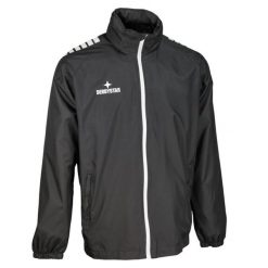 Kurtka męska Derbystar Allwetterjacke Madrid v25. Czarne kurtki męskie DERBYSTAR, m, bez wzorów, z materiału, z kapturem. Za 210.84 zł.